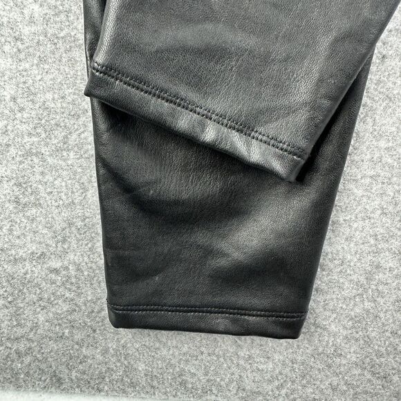 Express Faux Leather Pull On Pants Womens Small Black Skinny City Goth Leggings - Picture 12 of 14